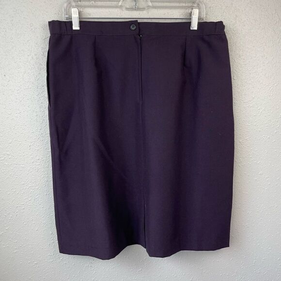 Wool Blend Purple Skirt Size 18 EUC - Picture 3 of 5